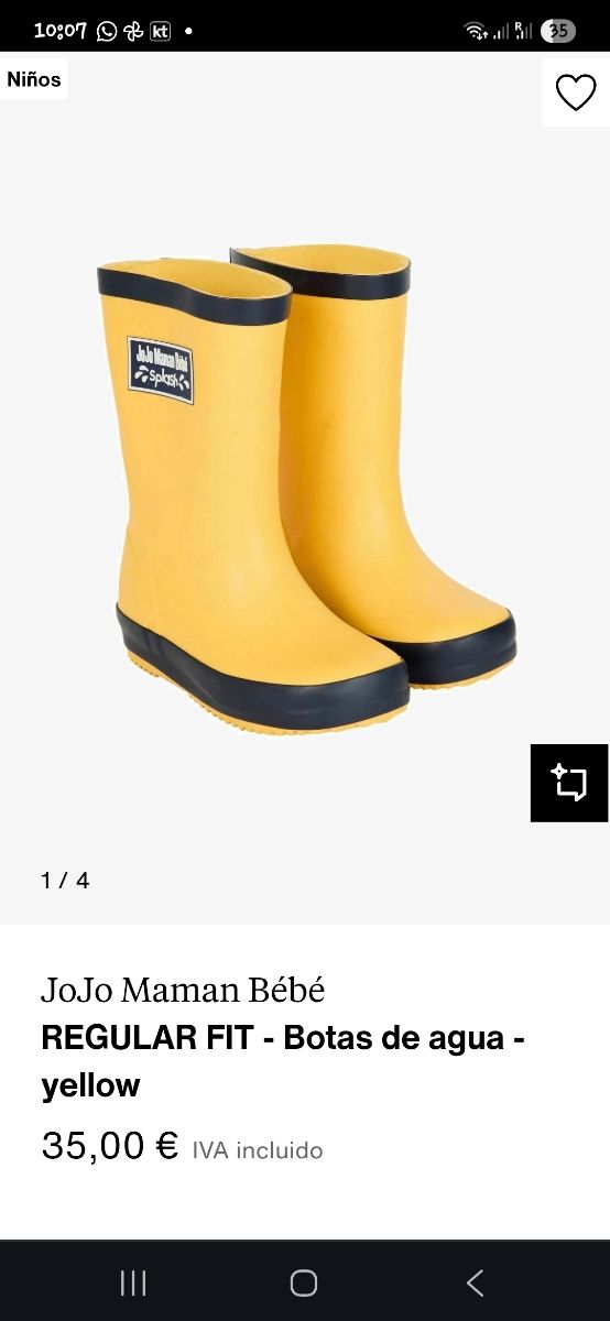 Botas lluvia niños Talla 24