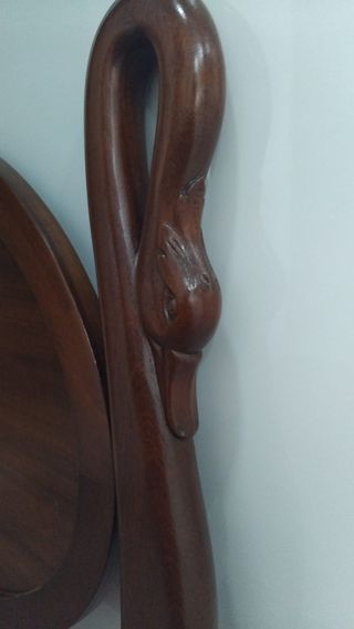 Cuna moisés exclusiva en caoba estilo cisne