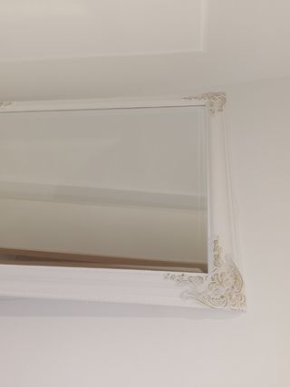 Espejo grande blanco estilo vintage