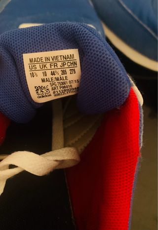 Zapatillas Adidas azules y rojas - 44.5