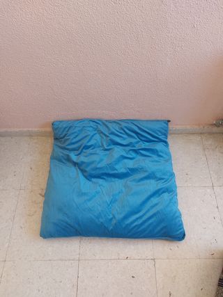 Puff azul de tela