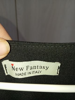 Vestito estivo donna nero-rosso, tg.M italiana.