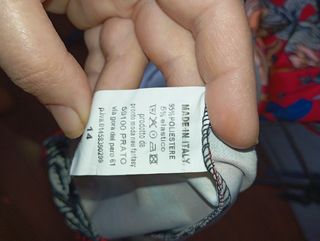 Vestito estivo donna nero-rosso, tg.M italiana.