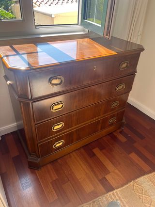 Cómoda secreter escritorio madera | Cómoda cajones