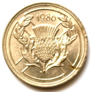 Reino Unido. Moneda 2 pounds 1986, commemorativa