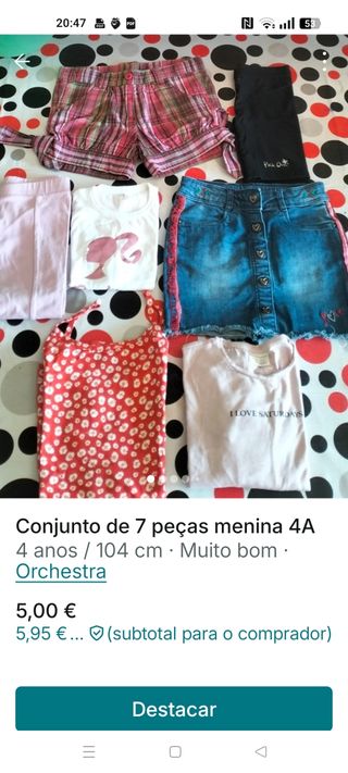 Roupa menina 4A (4 anos)