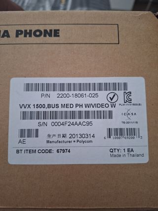 Teléfono Polycom VX-500 - Videollamadas.