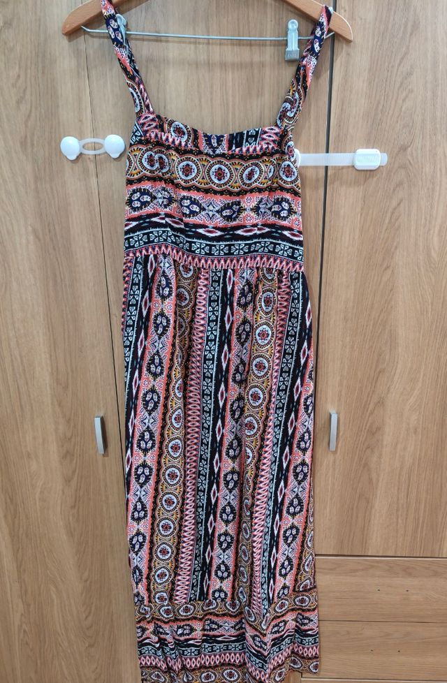 Vestido largo estampado boho