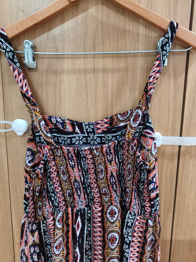 Vestido largo estampado boho