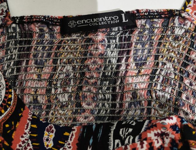 Vestido largo estampado boho