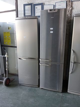 2 Frigoríficos combi acero