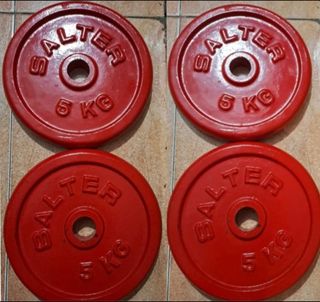 PESAS 4 DISCOS SALTER DE 5KG DE 30MM