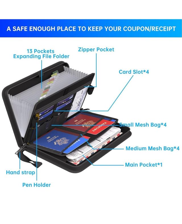 Portadocumentos ignífugo ENGPOW - Negro