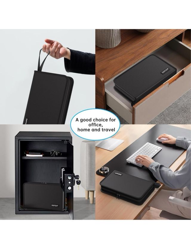 Portadocumentos ignífugo ENGPOW - Negro