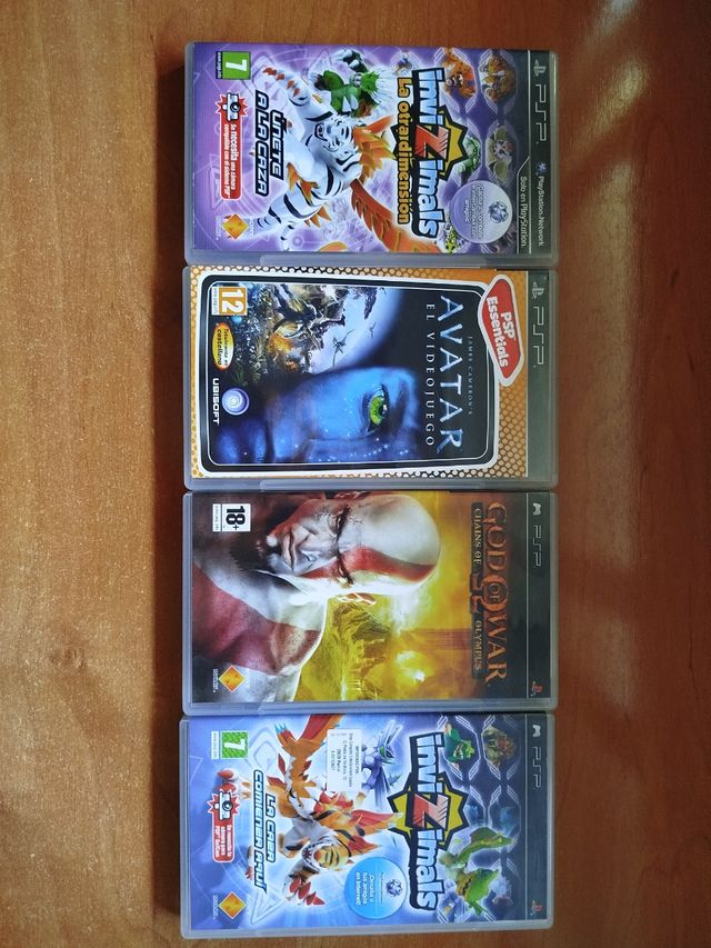 Pack 4 juegos PSP: God of War, Invizimals, Avatar