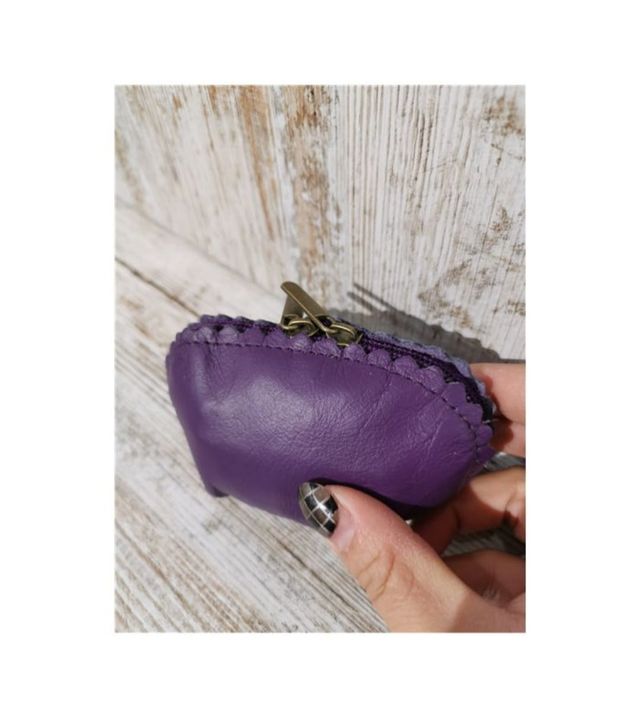 Monedero de piel genuina