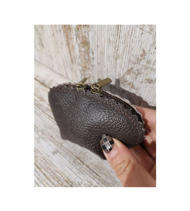 Monedero de piel genuina