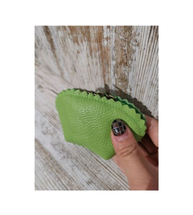 Monedero de piel genuina