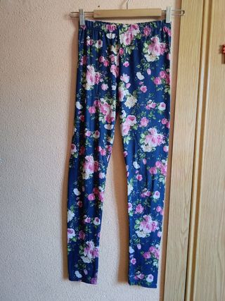 Mallas flores azul marino