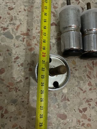 Patas silla cromadas 10cm M-10  (12uds)