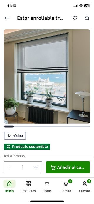 Estor enrollable gris 150 x  250