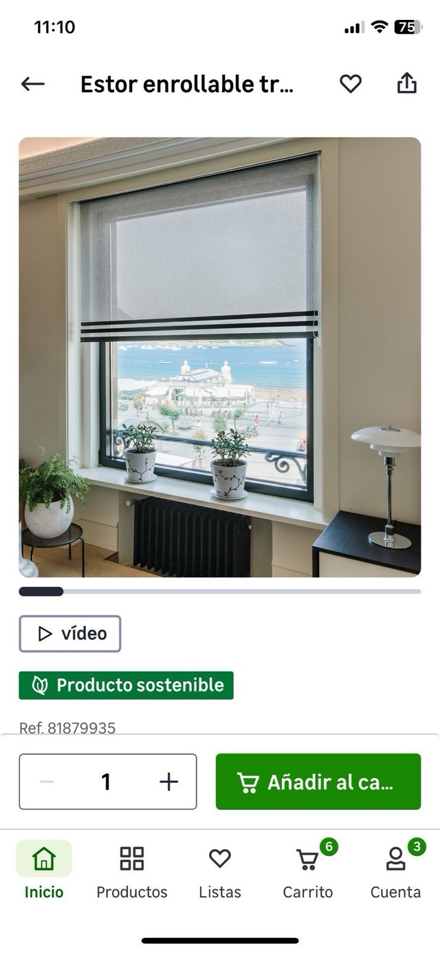 Estor enrollable gris 150 x  250