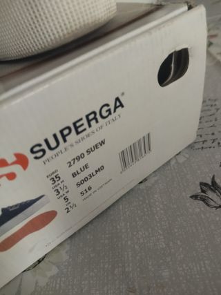 Superga 2750 Cotu Platform Blu