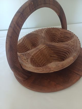 Centrotavola legno intagliato a mano