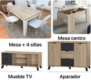 Mueble TV + Mesa Centro - Pack Salón