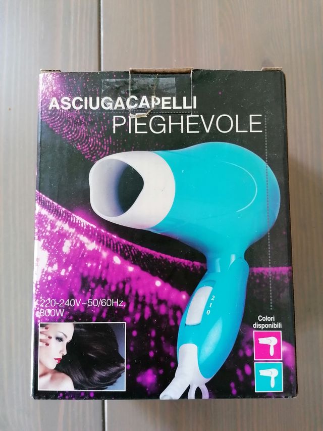 Asciugacapelli pieghevole fucsia