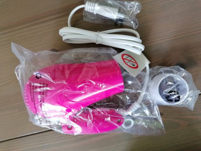 Asciugacapelli pieghevole fucsia