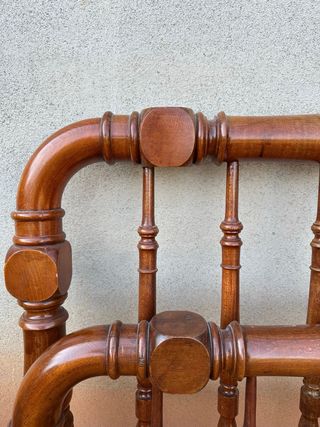 Cama madera maciza antigua