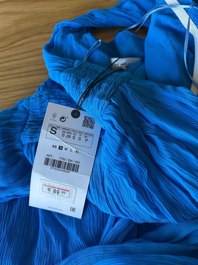 Vestido Zara azul talla S - NUEVO