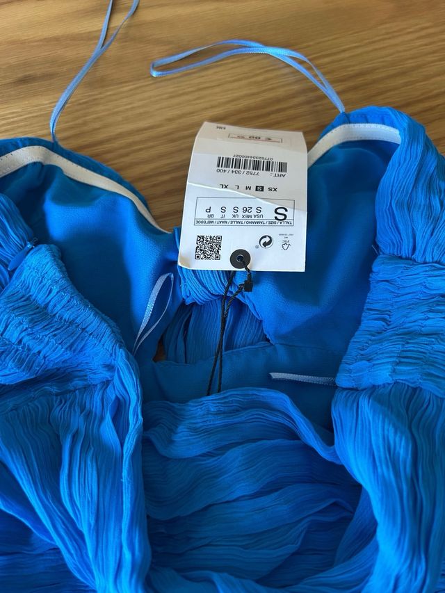 Vestido Zara azul talla S - NUEVO