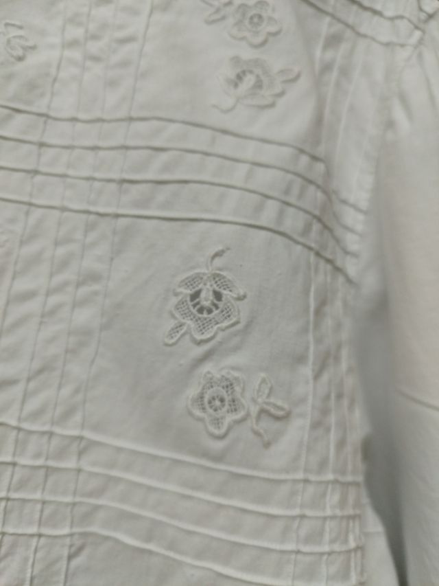 Camisón antiguo algodón blanco