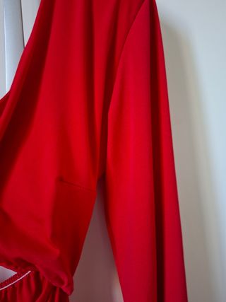 Vestito rosso monospalla