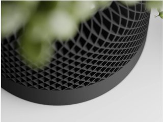 Vaso 3D PLA nero - Design moderno