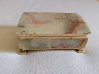 Scatola portagioie vintage in marmo onice