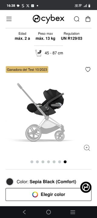 Cybex Priam + silla coche +Base T coche+ 2 bolsos 