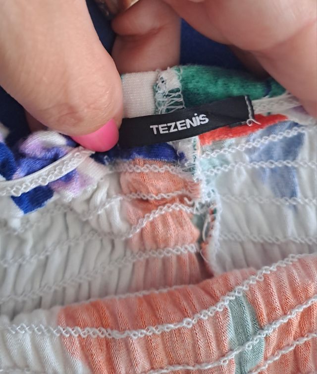 Vestido blanco estampado flores