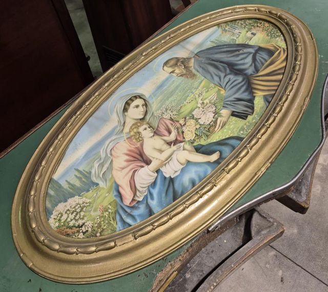 Sacra Famiglia - Quadro ovale antico