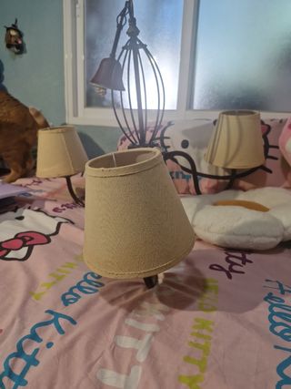 Lámpara techo forja 3 pantallas
