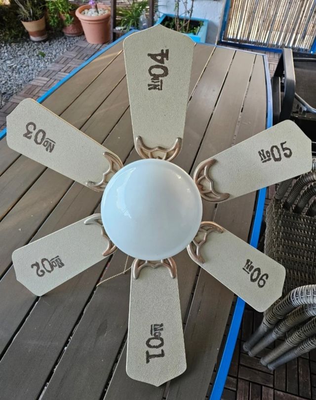 Ventilador de techo con luz y brillantes