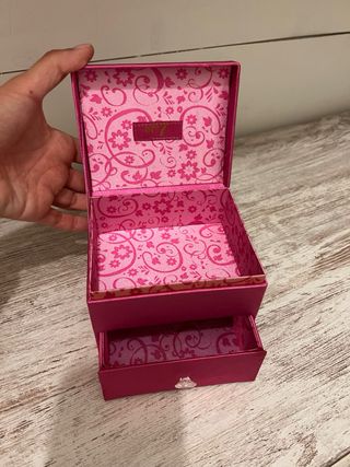 Joyero de 2 pisos rosa