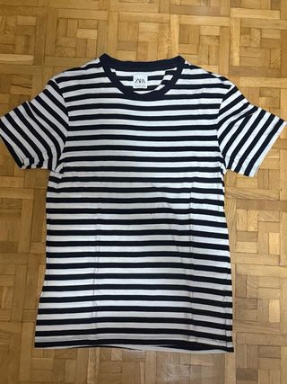 Camiseta rayas Zara S - Azul/Blanco