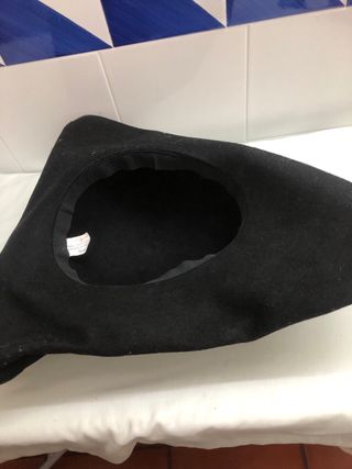 Sombrero veneziano tricornio negro carnaval