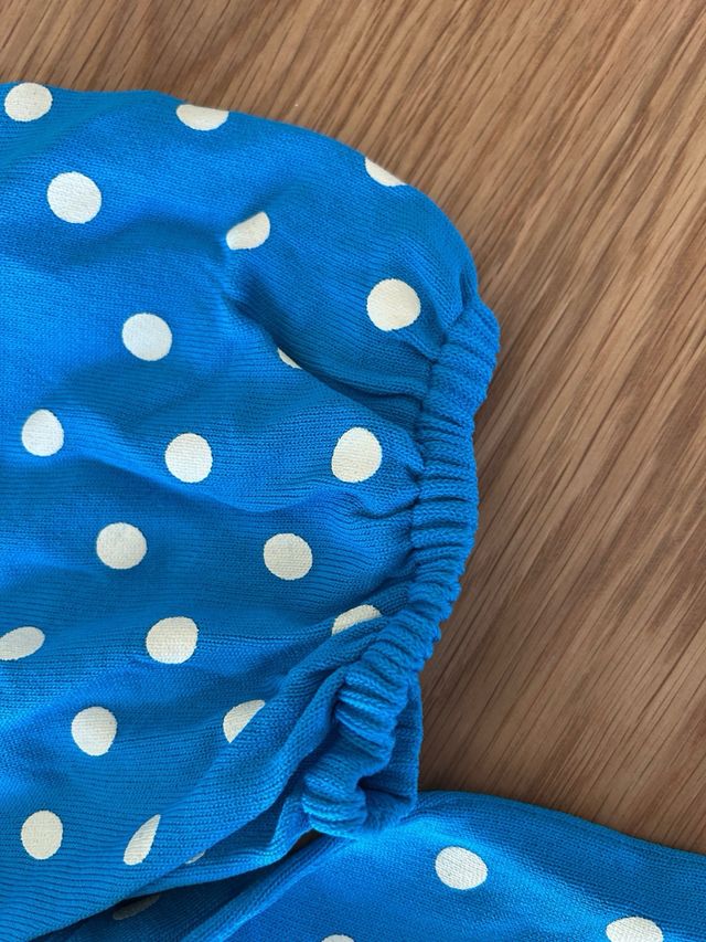 Vestido Zara azul lunares - Talla S
