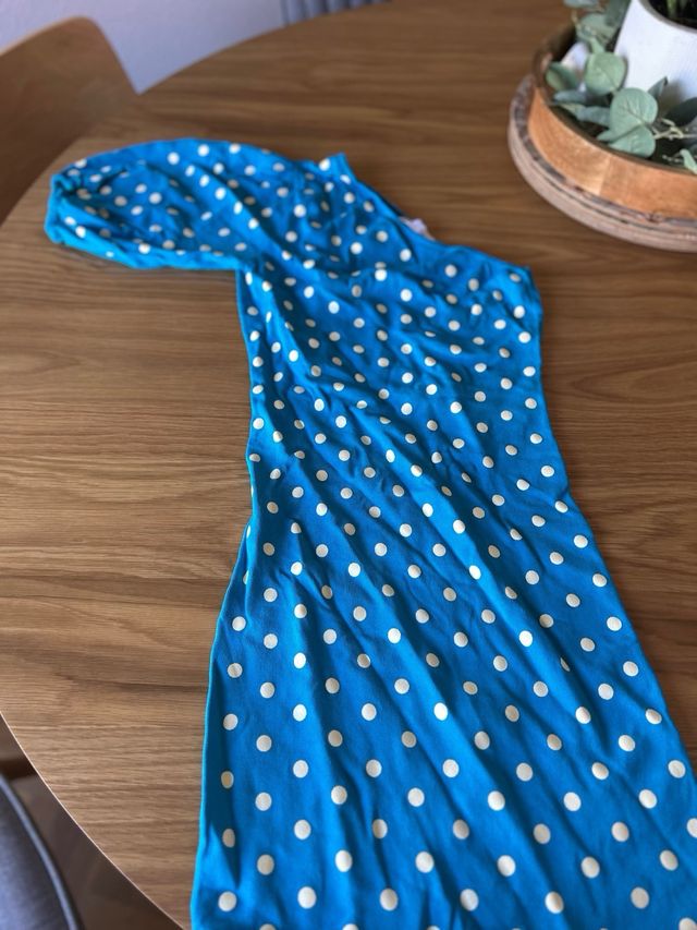 Vestido Zara azul lunares - Talla S