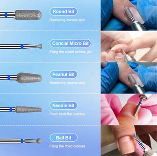 NUEVO! Brocas uñas 10 piezas