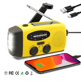 Radio de emergencia solar y manivela - AM/FM